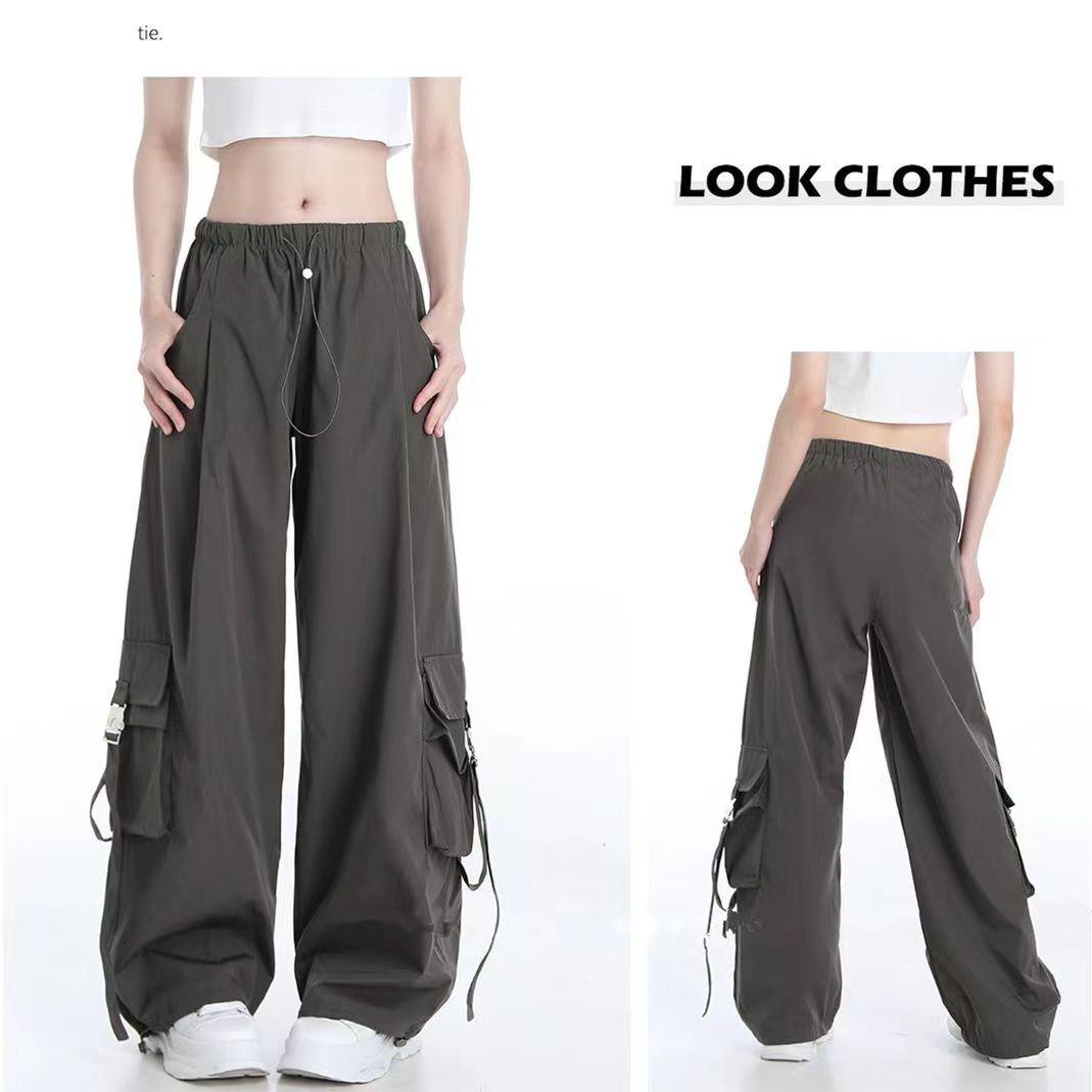 Grey Women s Retro Wide-Leg Cargo Windbreaker Pants with Pockets - Spring 2025 Edition XL
Grey Women s Retro Wide-Leg Cargo Windbreaker Pants with Pockets - Spring 2025 Edition XL
