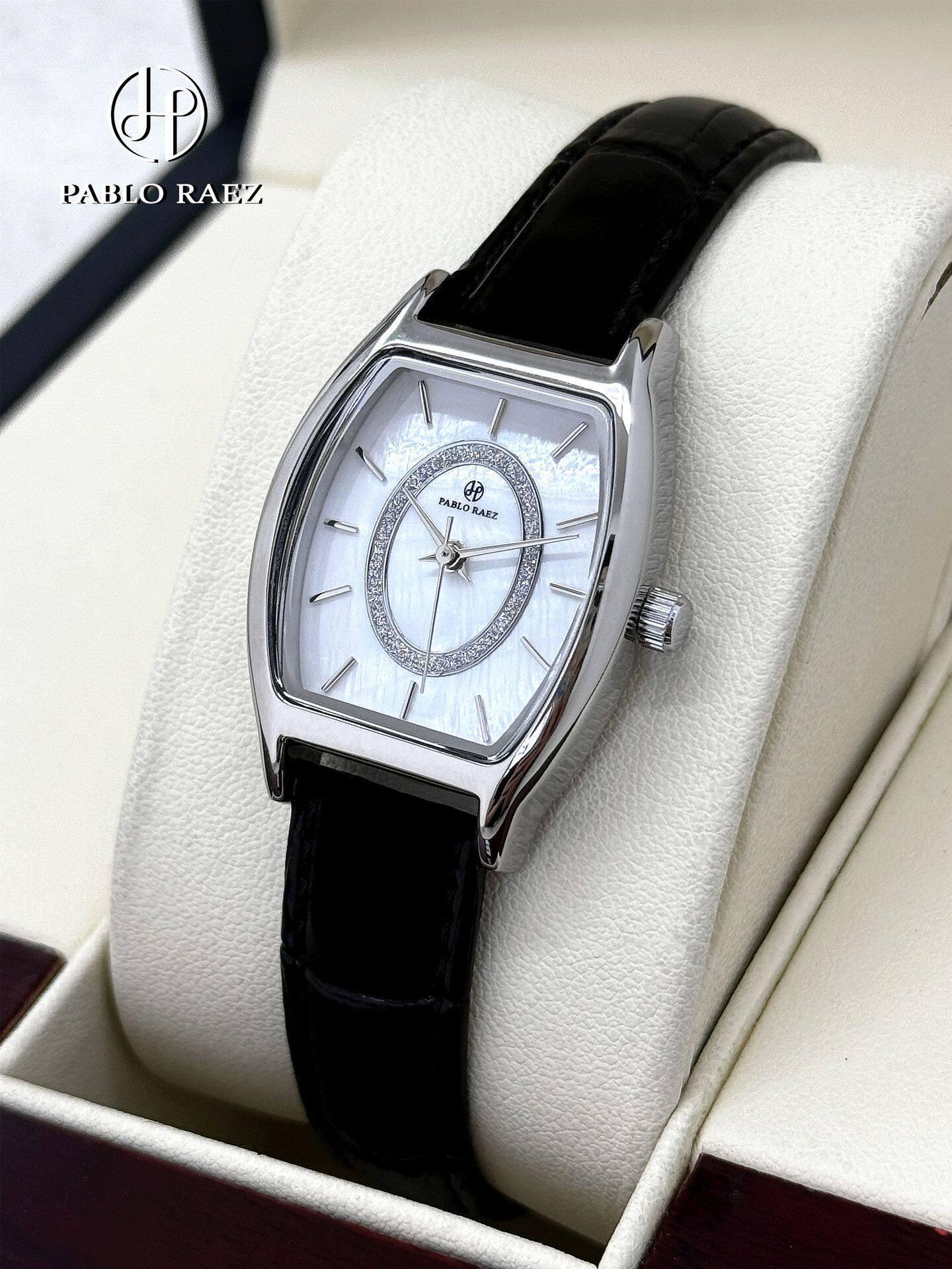 Pablo Raez Versatile Women s Watch: Fashionable Bucket-Shaped Case with Mother-of-Pearl Dial and Sub-dial.
Pablo Raez Versatile Women s Watch: Fashionable Bucket-Shaped Case with Mother-of-Pearl Dial and Sub-dial.