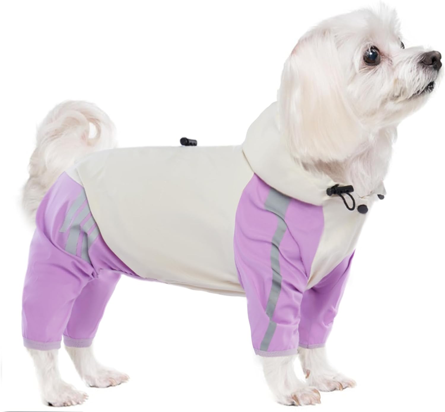 Pet Dog Raincoat, 4 Legs Puppy Raincoat, Full-cover Waterproof Jacket, Reflective Pet Poncho Costume for Small Dogs XS(Back Length7.8 ) світло-фіолетового кольору
Pet Dog Raincoat, 4 Legs Puppy Raincoat, Full-cover Waterproof Jacket, Reflective Pet Poncho Costume for Small Dogs XS(Back Length7.8 ) світло-фіолетового кольору
