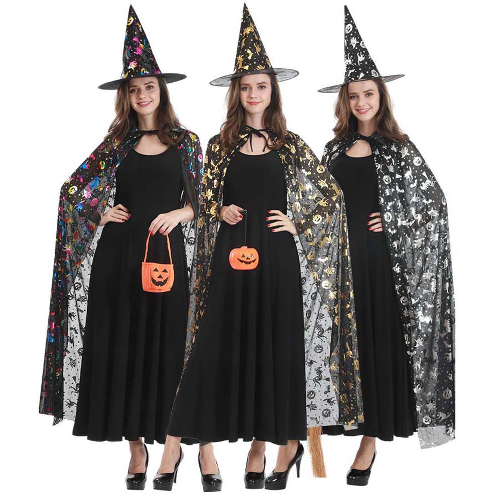 Performance Costumes Halloween Cloak Sets Witch Caps Scary Costumes Trendy Witch Clothes Unisex золотий
Performance Costumes Halloween Cloak Sets Witch Caps Scary Costumes Trendy Witch Clothes Unisex золотий