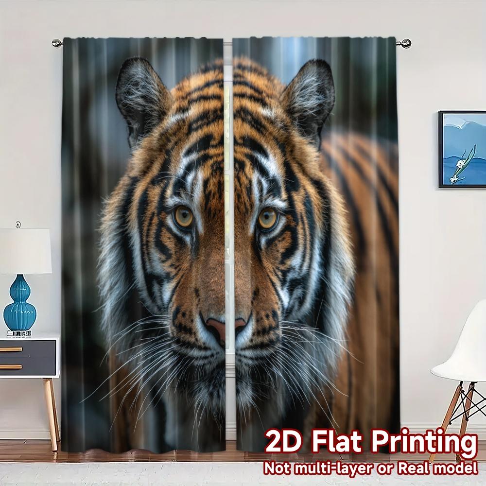 Set Of 2 Flat Printing Curtains Without Rod Tigergaze Popular Drapes Versatile Polyester Decorations Curtain W100*H70(CM)-Grommet top&2PCS
Set Of 2 Flat Printing Curtains Without Rod Tigergaze Popular Drapes Versatile Polyester Decorations Curtain W100*H70(CM)-Grommet top&2PCS