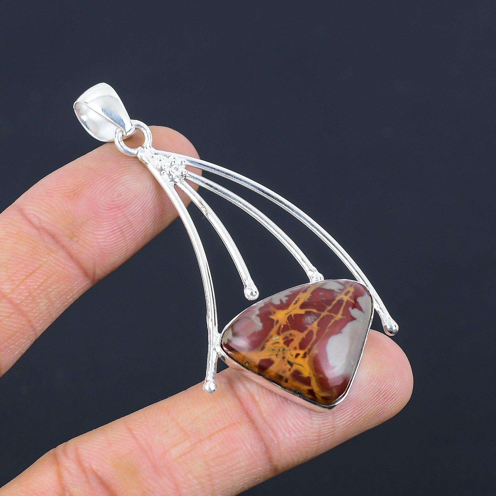 Natural Noreena Jasper Gemstone Pendant 925 Sterling Silver Jewelry For Women
Natural Noreena Jasper Gemstone Pendant 925 Sterling Silver Jewelry For Women