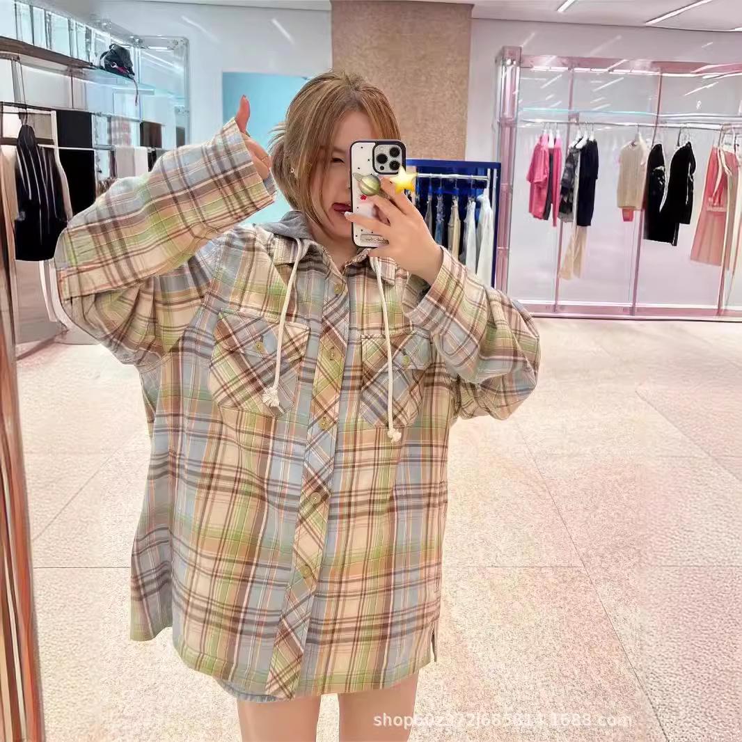 Unisex Smiley Plaid Hooded Shirt Jacket - Early Autumn 2024 Design Large зелений колір плед
Unisex Smiley Plaid Hooded Shirt Jacket - Early Autumn 2024 Design Large зелений колір плед