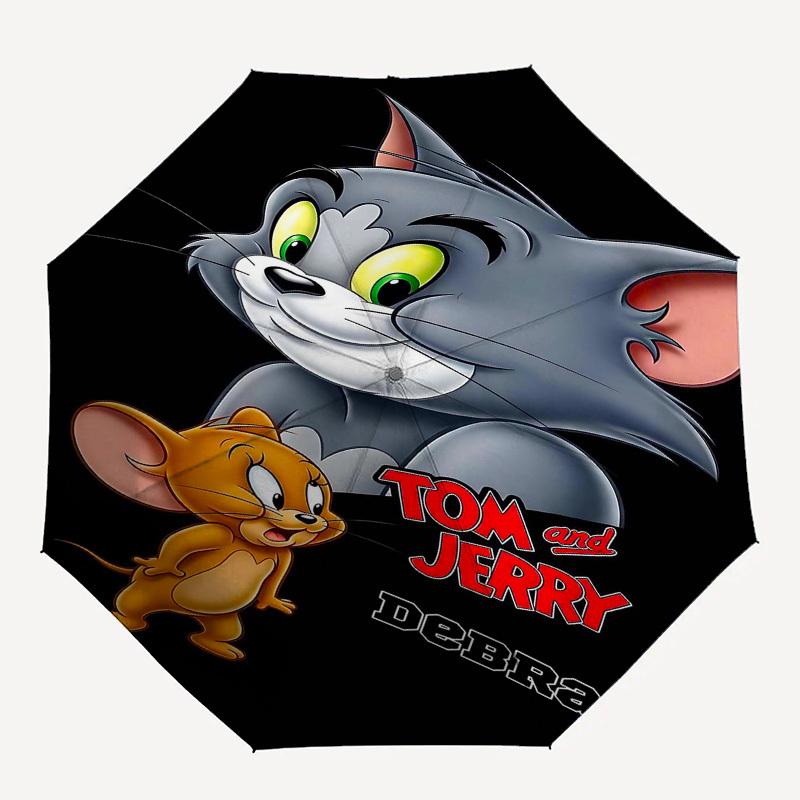 1pc Tom Tom and Jerry Jerry Automatic Folding Umbrella - Compact 8-Rib Design, Durable Plastic & Iron1467L
1pc Tom Tom and Jerry Jerry Automatic Folding Umbrella - Compact 8-Rib Design, Durable Plastic & Iron1467L