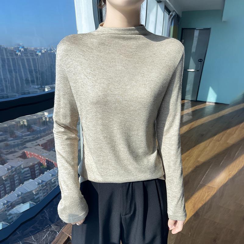 Осенне-зимняя женская трикотажная рубашка с полувысоким воротом и мягкой подошвой, приятная для кожи XXL
Осенне-зимняя женская трикотажная рубашка с полувысоким воротом и мягкой подошвой, приятная для кожи XXL