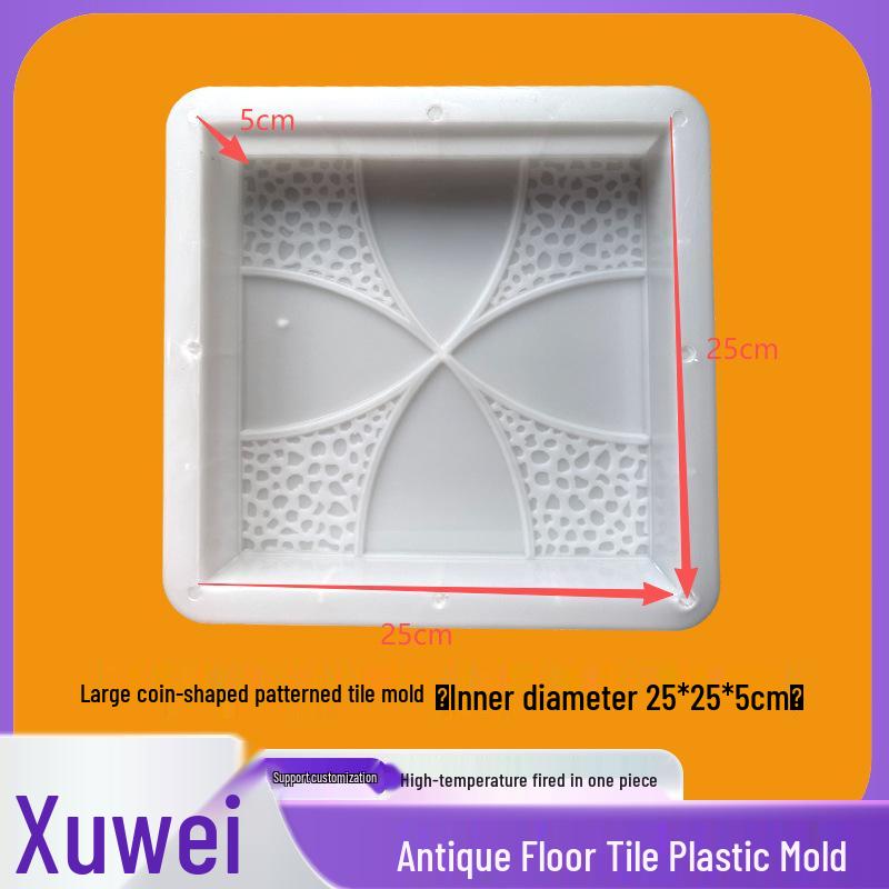 Large Coin Patterned Tile Mold Construction Plastic Formwork for Building Cement Structures
Large Coin Patterned Tile Mold Construction Plastic Formwork for Building Cement Structures