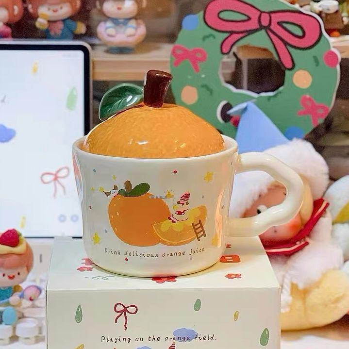 Large Orange Ceramic Mug with Lid & Spoon - Cute Gift for Girls & Best Friends, Perfect Birthday or Practical Souvenir.
Large Orange Ceramic Mug with Lid & Spoon - Cute Gift for Girls & Best Friends, Perfect Birthday or Practical Souvenir.
