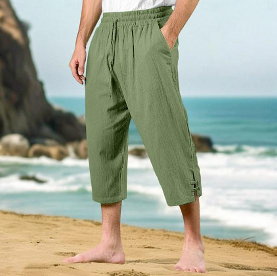 2026 Men s Casual Summer Drawstring Waist Multi-pocket Cotton Linen Capri Pants XXXL зелений
2026 Men s Casual Summer Drawstring Waist Multi-pocket Cotton Linen Capri Pants XXXL зелений