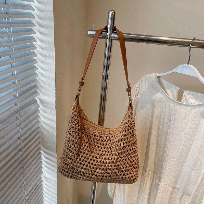 Handmade Woven Bag for Women 2025 New Popular Lazy Wind Beach Vacation Shoulder Bag Large Capacity Tote Bag Khaki
Handmade Woven Bag for Women 2025 New Popular Lazy Wind Beach Vacation Shoulder Bag Large Capacity Tote Bag Khaki