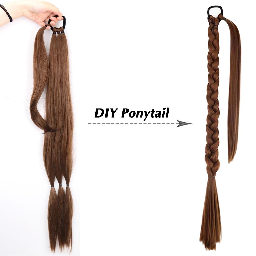 LISI HAIR 1pc Synthetic Wrap Around Ponytail With Rubber Band Extensions Long Straight Braided Ponytail For Women Accessories 85 cm
LISI HAIR 1pc Synthetic Wrap Around Ponytail With Rubber Band Extensions Long Straight Braided Ponytail For Women Accessories 85 cm