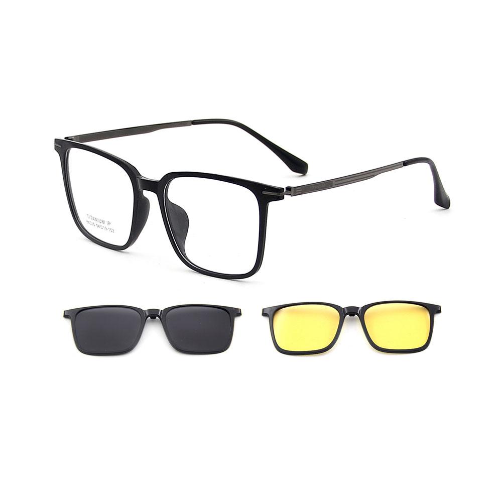 Square Ultralight TR90 Men s 3-in-1 Polarized Clip-On Sunglasses with Night Vision & Titanium Legs Durable Glasses Frames 84015
Square Ultralight TR90 Men s 3-in-1 Polarized Clip-On Sunglasses with Night Vision & Titanium Legs Durable Glasses Frames 84015