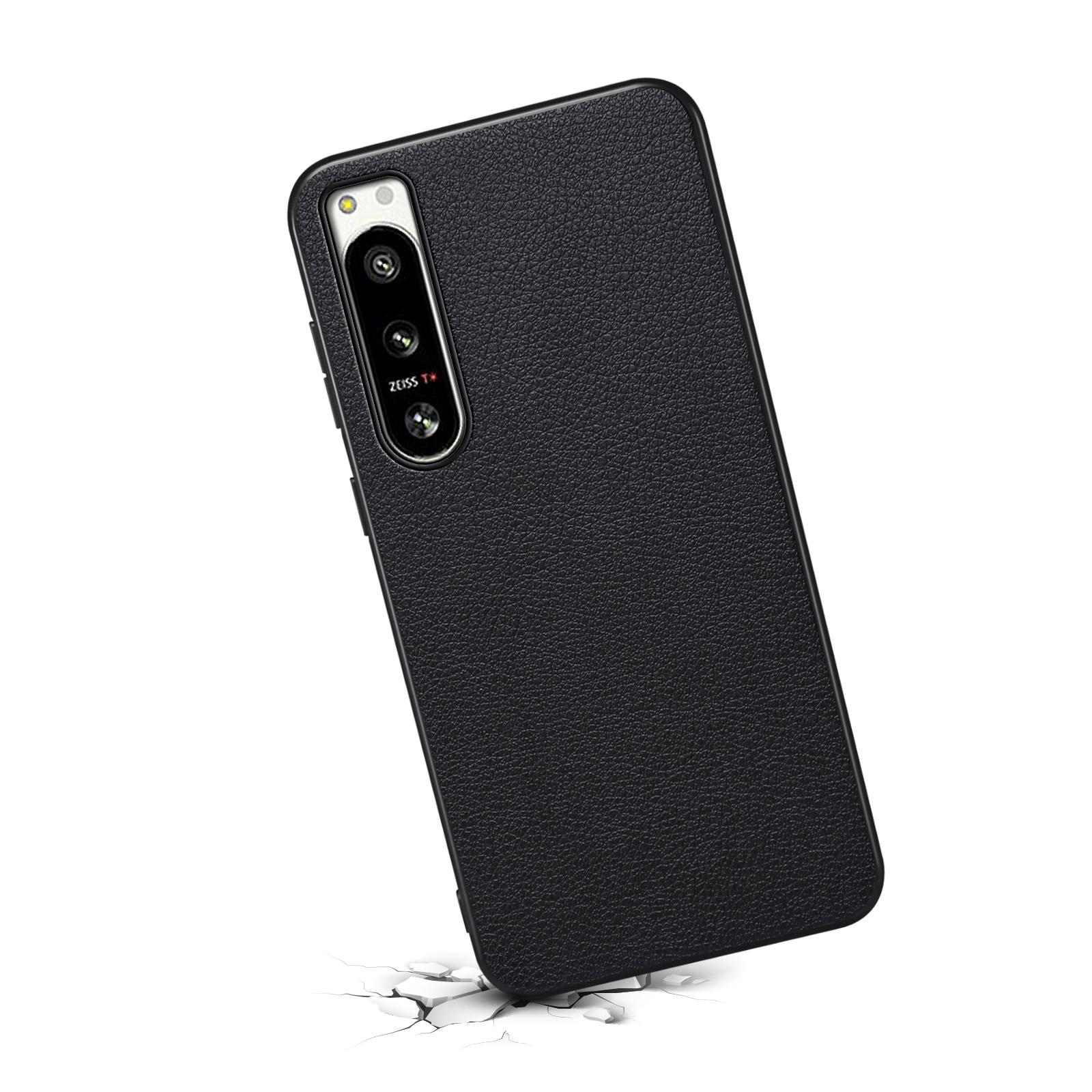 For Sony Xperia 5 IV 5G Phone Case Leather Coated PC+TPU Calf Texture Phone Cover Black
For Sony Xperia 5 IV 5G Phone Case Leather Coated PC+TPU Calf Texture Phone Cover Black