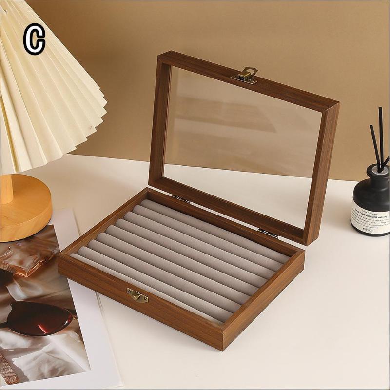 Retro Walnut Wood Color Jewelry Storage Box With Cover Dustproof Ring Earring Bracelet Organizer Der Separation Jewelry Box
Retro Walnut Wood Color Jewelry Storage Box With Cover Dustproof Ring Earring Bracelet Organizer Der Separation Jewelry Box