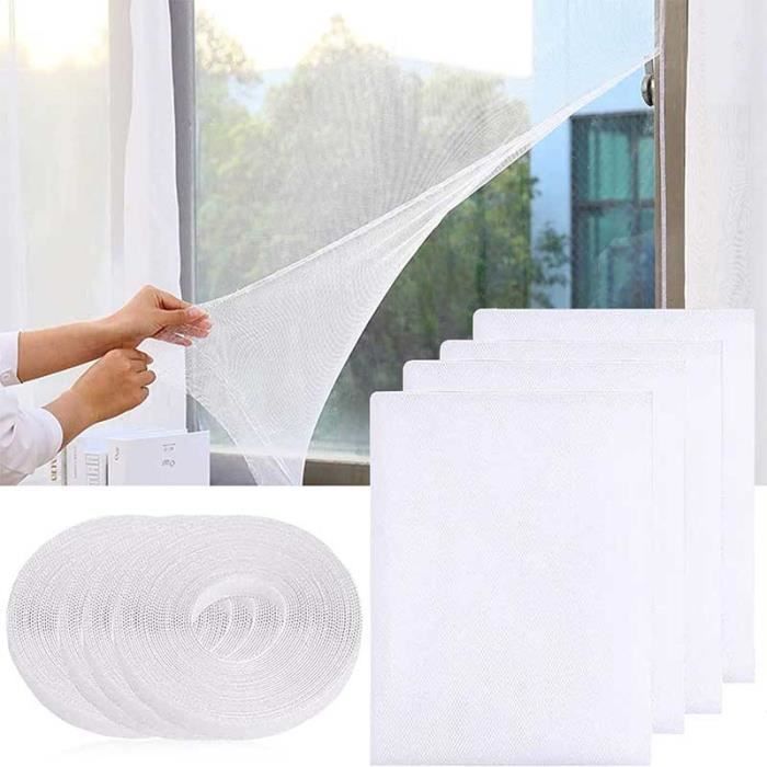 4 Pièces Filet Écran Insecte Fenêtre Filet Écran Fenêtre Moustiquaire Filet Avec 4 Auto Rubans Adhésifs 130 cm x 150 cm,(Blanc)
4 Pièces Filet Écran Insecte Fenêtre Filet Écran Fenêtre Moustiquaire Filet Avec 4 Auto Rubans Adhésifs 130 cm x 150 cm,(Blanc)