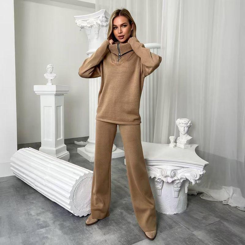 Fashion Wind New Arrival Fashion Loose Casual Knitting Sweater Pants Suit Sweater and Pants Set Khaki S
Fashion Wind New Arrival Fashion Loose Casual Knitting Sweater Pants Suit Sweater and Pants Set Khaki S