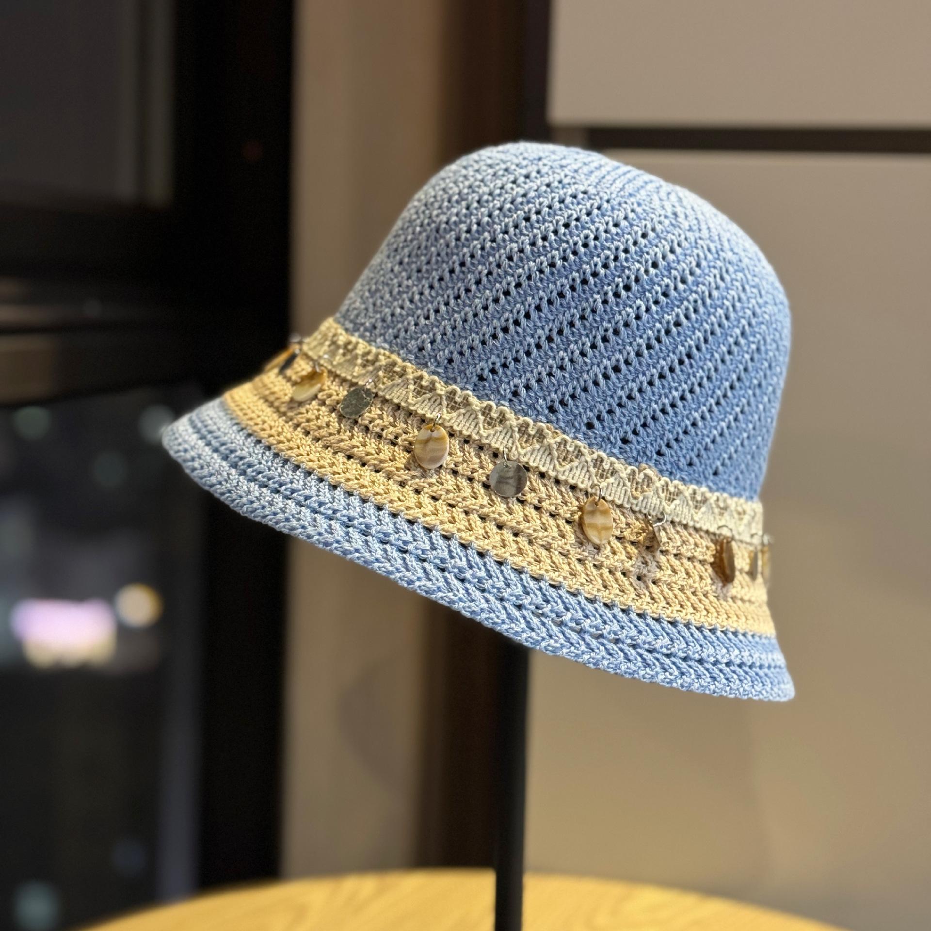 New Spring/Summer Ethnic Style Shell Decorated Straw Fisherman Hat for Women, Large Brim Sun Protection Hat for Beach Vacation Adult54-60Average Size світло-синій колір
New Spring/Summer Ethnic Style Shell Decorated Straw Fisherman Hat for Women, Large Brim Sun Protection Hat for Beach Vacation Adult54-60Average Size світло-синій колір