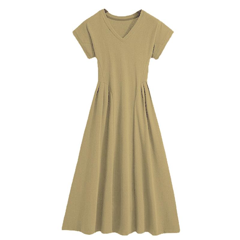 Casual pendant dress summer large size fat mm temperament V-neck waist thin cover t-shirt skirt temperament long dress 3XL абрикосовий
Casual pendant dress summer large size fat mm temperament V-neck waist thin cover t-shirt skirt temperament long dress 3XL абрикосовий