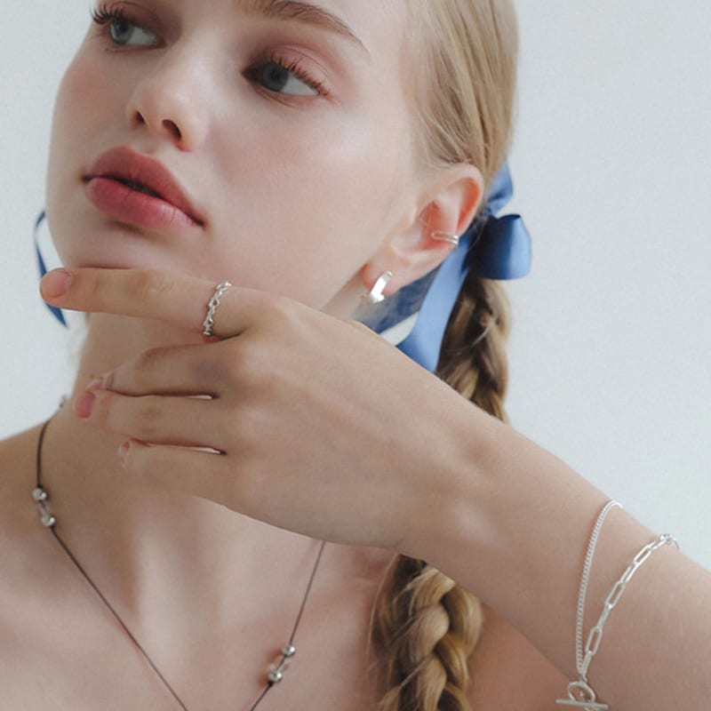 J.Lauren Double Chain Bold Toggle Bar Silver Bracelet B0998 single type
J.Lauren Double Chain Bold Toggle Bar Silver Bracelet B0998 single type