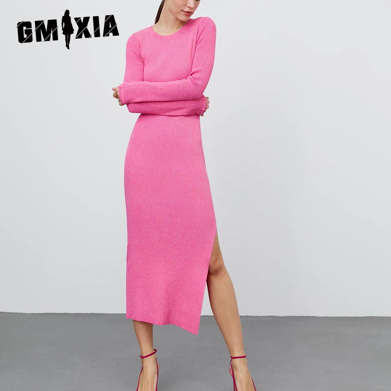 GMXIA Women s Round Neck Split Knit Dress Autumn and Winter Temperament Versatile Solid Colour High-waisted Tight Dresses
GMXIA Women s Round Neck Split Knit Dress Autumn and Winter Temperament Versatile Solid Colour High-waisted Tight Dresses