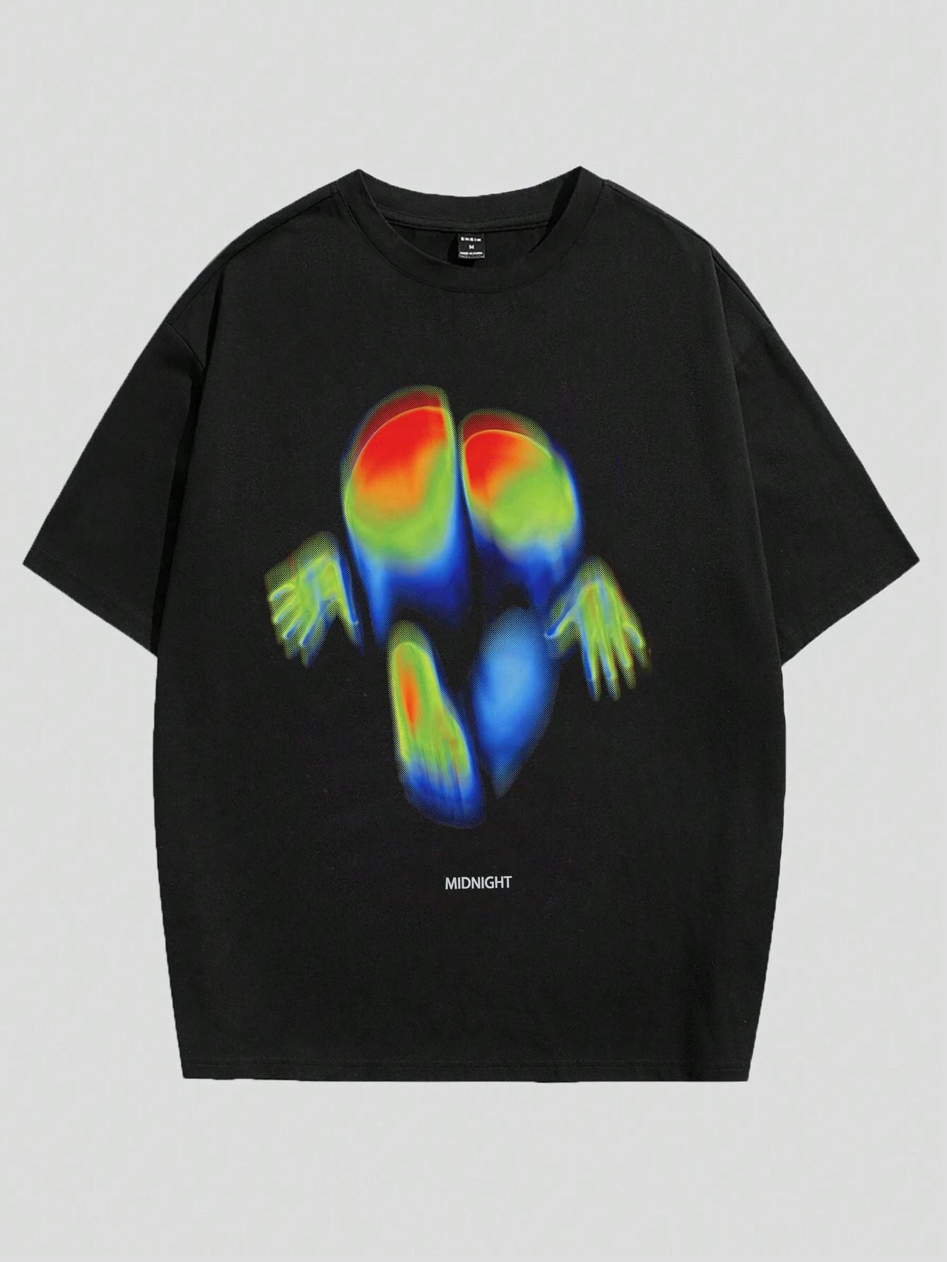 Мужская футболка свободного кроя с коротким рукавом и круглым вырезом, с принтом в виде забавной абстрактной фигуры и букв, бестселлер, для выхода в свет 4XL
Мужская футболка свободного кроя с коротким рукавом и круглым вырезом, с принтом в виде забавной абстрактной фигуры и букв, бестселлер, для выхода в свет 4XL