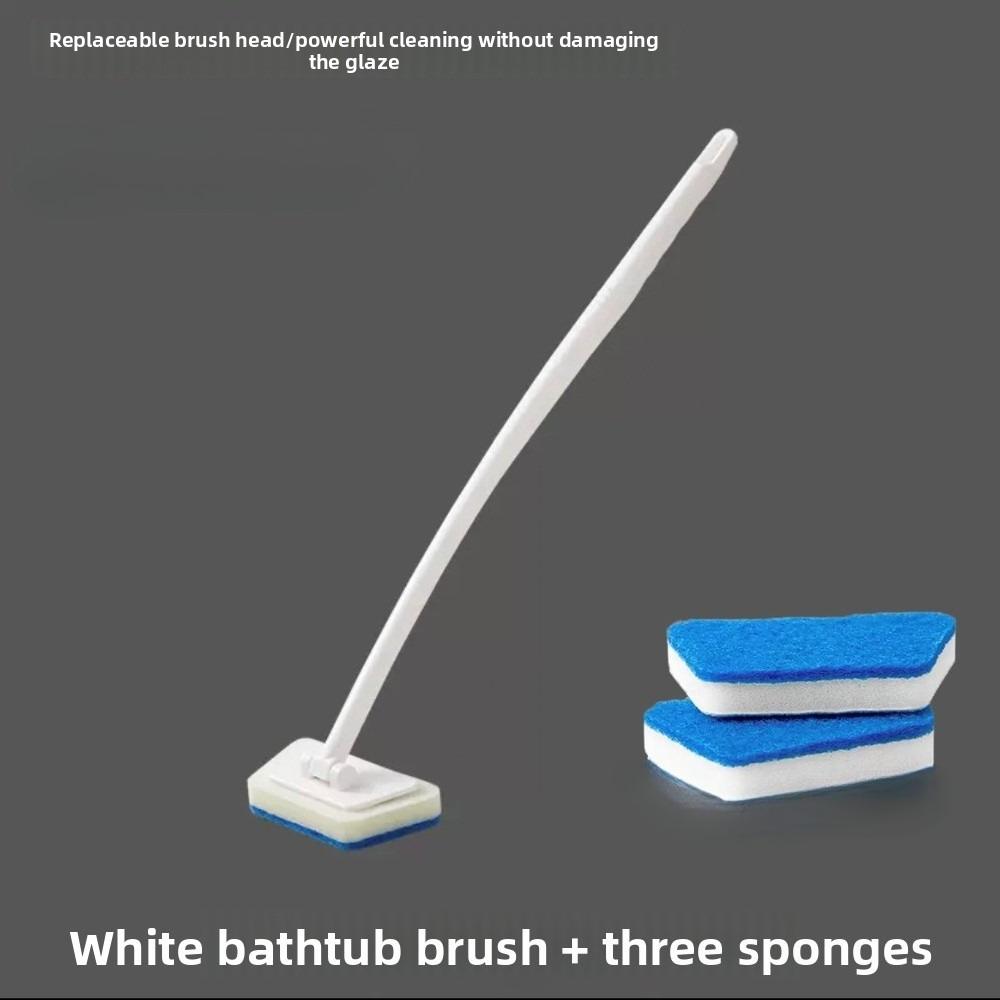 Long Handled Bathroom Wall and Floor Cleaning Brush with Detachable Sponge Head Suitable for Scrubbing Tiles, Bathtubs, and Mosaics 1 brush+3 heads
Long Handled Bathroom Wall and Floor Cleaning Brush with Detachable Sponge Head Suitable for Scrubbing Tiles, Bathtubs, and Mosaics 1 brush+3 heads
