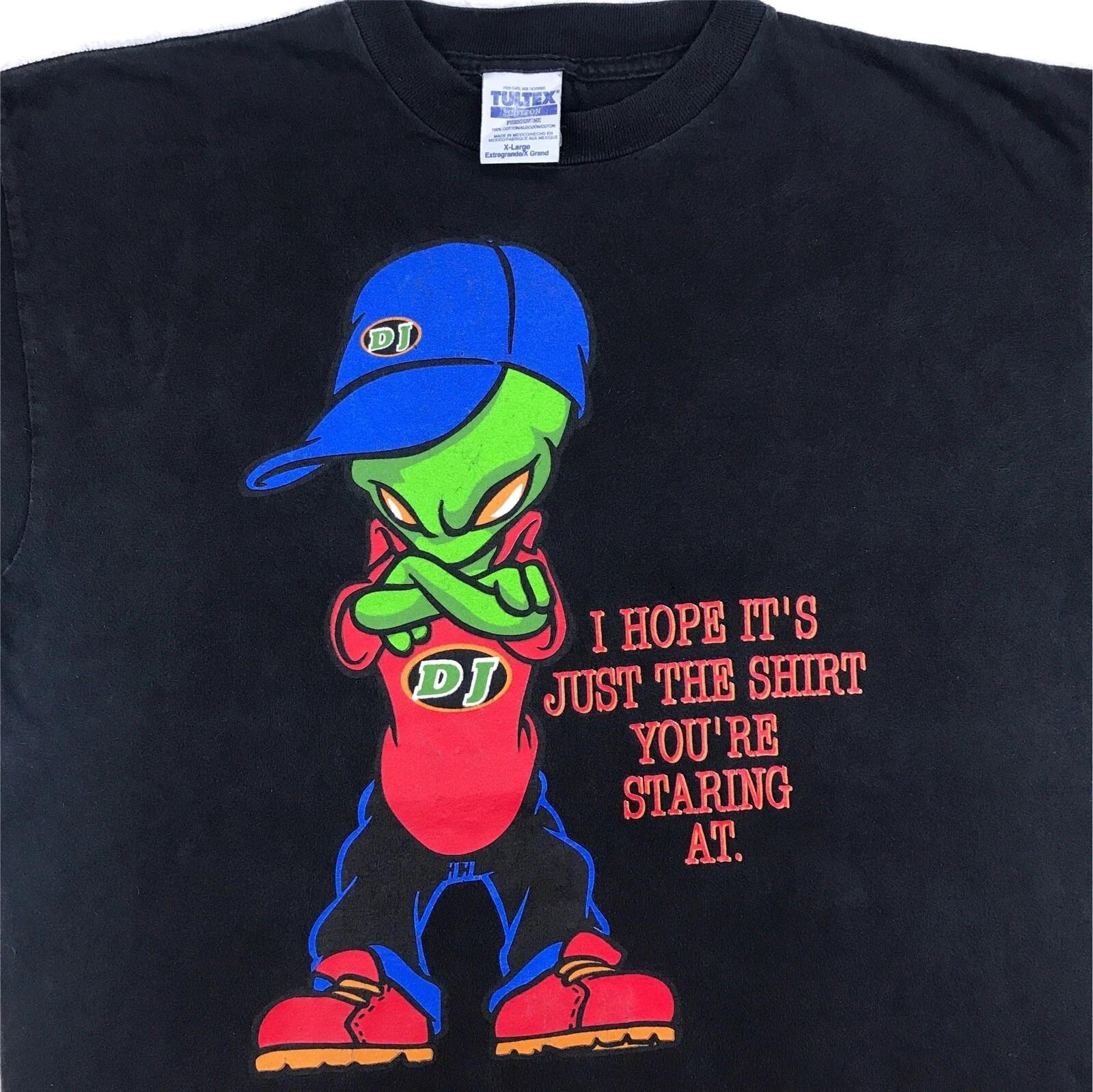 vtg 90s I HOPE IT’S JUST THE SHIRT YOURE STARING AT ALIEN T-Shirt XL cartoon y2k L
vtg 90s I HOPE IT’S JUST THE SHIRT YOURE STARING AT ALIEN T-Shirt XL cartoon y2k L