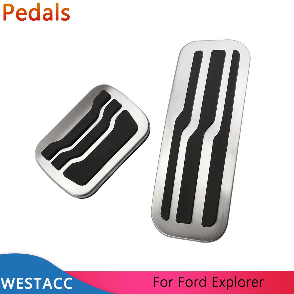 Stainless Steel Car Pedals Accelerator Gas Brake Pedal Protective Cover for Ford Explorer 2011- Parts Accessories
Stainless Steel Car Pedals Accelerator Gas Brake Pedal Protective Cover for Ford Explorer 2011- Parts Accessories