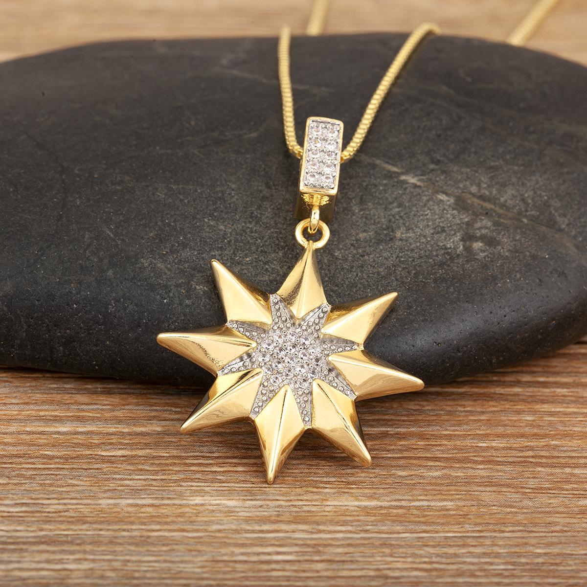 Nidin Hot Sale Bohemia Style Charm Pendant Necklace For Women Men Eight Pointed Star/Heart/Shell Design Clavicle Chain Jewelry
Nidin Hot Sale Bohemia Style Charm Pendant Necklace For Women Men Eight Pointed Star/Heart/Shell Design Clavicle Chain Jewelry