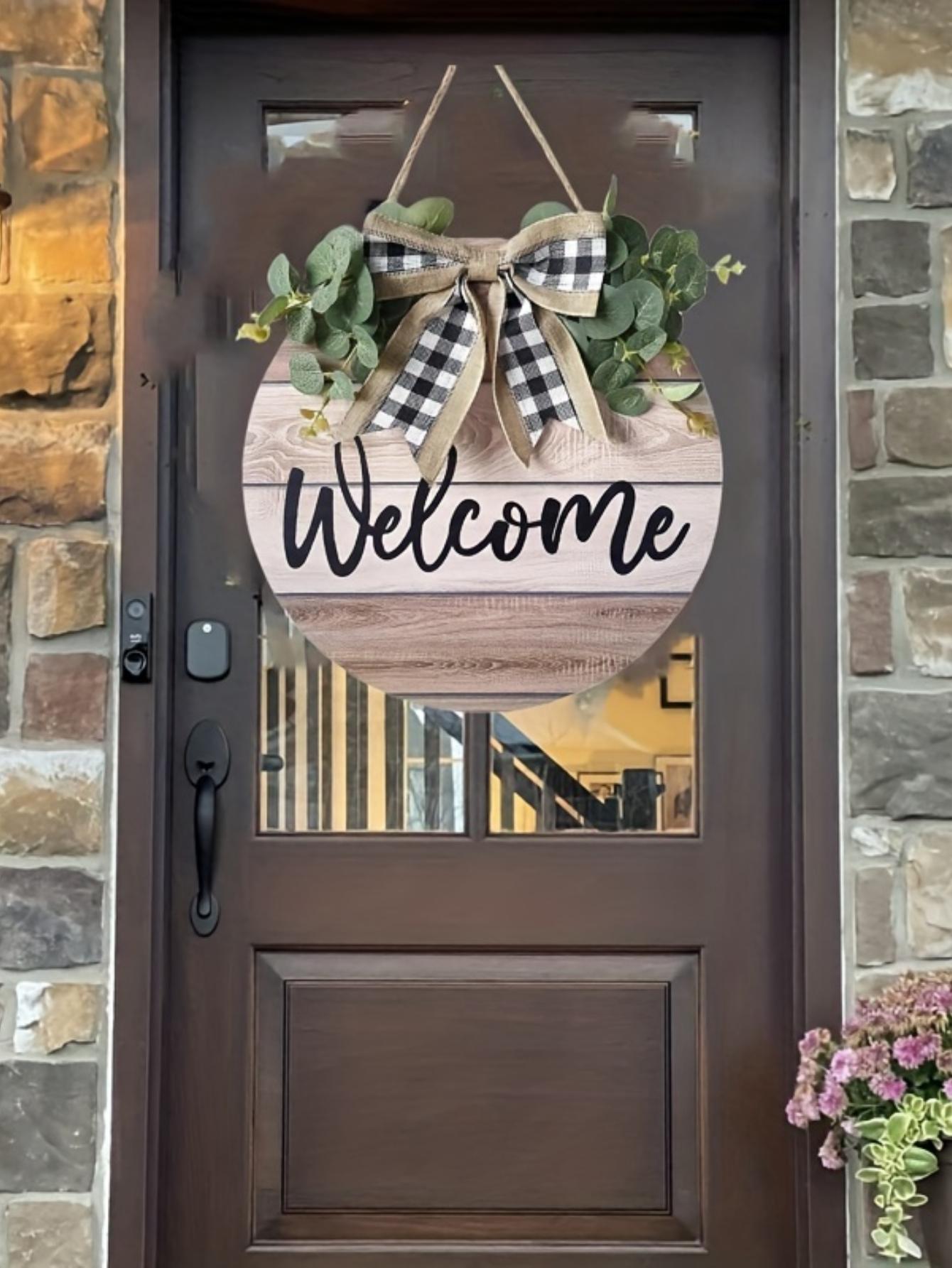 Round wooden hanging card bow decoration welcome sign wooden pendant decorative pendant 1 pcs 30x30cm
Round wooden hanging card bow decoration welcome sign wooden pendant decorative pendant 1 pcs 30x30cm