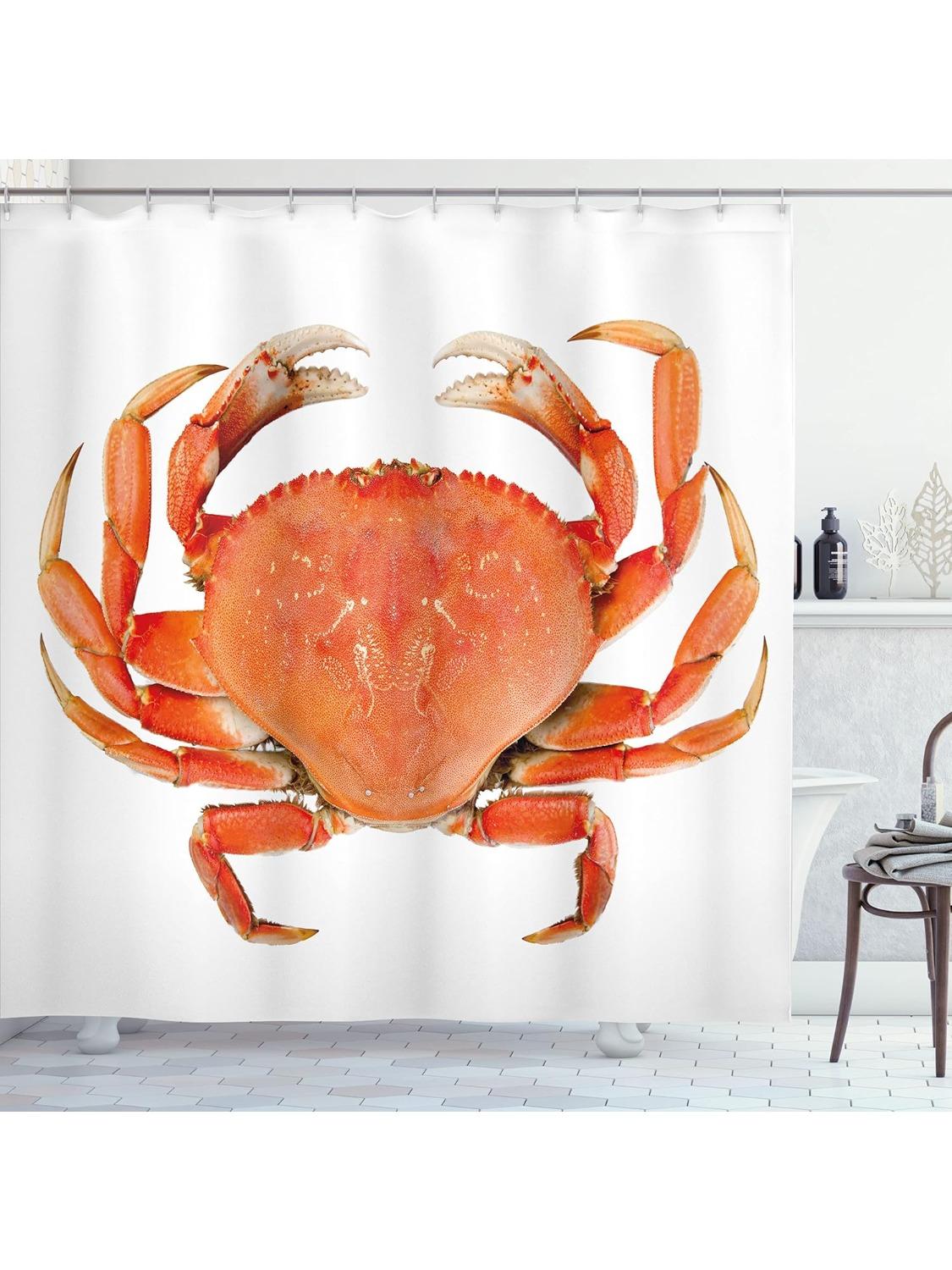 Crabs Shower Curtain, Sea Animals Theme A Marks Digital Image Print, Cloth Fabric Bathroom Decor Set With Hooks W60H190(CM)-1 Pcs
Crabs Shower Curtain, Sea Animals Theme A Marks Digital Image Print, Cloth Fabric Bathroom Decor Set With Hooks W60H190(CM)-1 Pcs