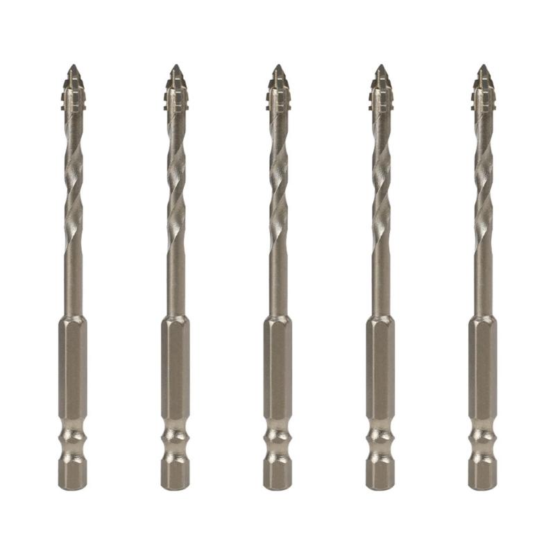 5 шт. Сверла по плитке, мрамору, керамике и бетону с шестигранным хвостовиком, четырехзаходные, зубчатые, эксцентриковые спиральные
5 шт. Сверла по плитке, мрамору, керамике и бетону с шестигранным хвостовиком, четырехзаходные, зубчатые, эксцентриковые спиральные