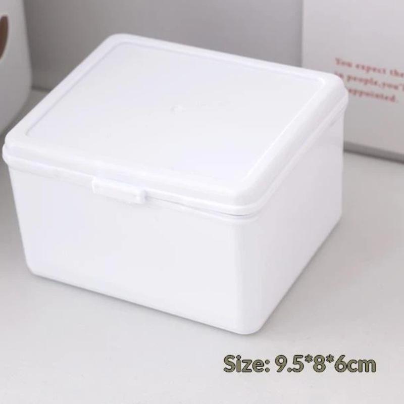 Clear & White Desktop Organizer Box - Storage Container for Photos Collection, Jewelry, ID Cards & Accessories
Clear & White Desktop Organizer Box - Storage Container for Photos Collection, Jewelry, ID Cards & Accessories