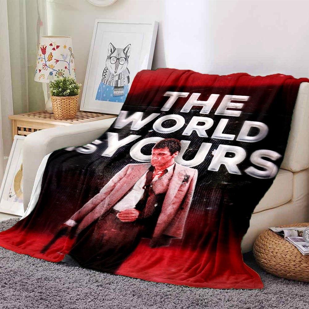 1pc Scarface-Inspired Flannel Blanket - Soft Cozy All-Season Throw for Bedroom, Sofa, Camping, Travel - Perfect Gift for Movie FansB38 80cmx120cm(31inx47in)
1pc Scarface-Inspired Flannel Blanket - Soft Cozy All-Season Throw for Bedroom, Sofa, Camping, Travel - Perfect Gift for Movie FansB38 80cmx120cm(31inx47in)