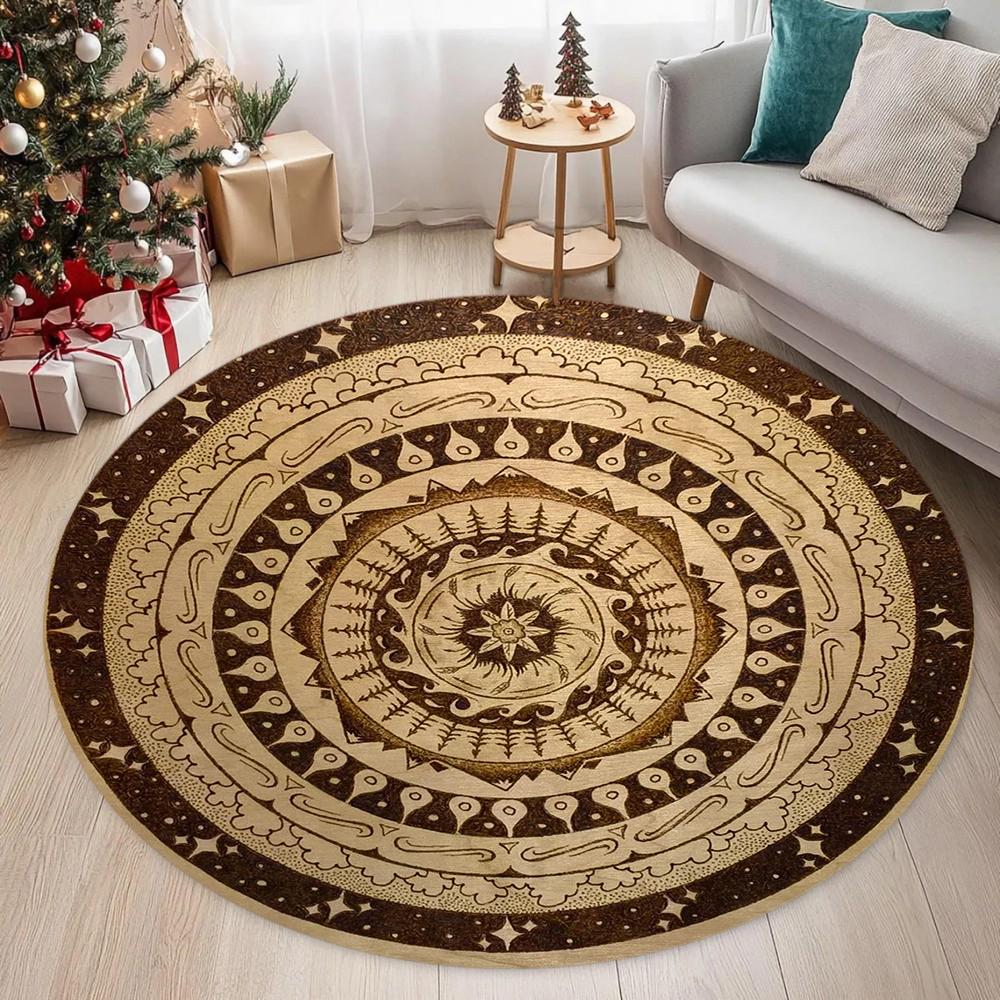 Elephant Mandala Round Rug Non-Slip Soft Carpet Perfect for Bedroom Home Room and Gym Boho Ethnic Vacation Hous Floor Decor Rugs 60cmx60cm
Elephant Mandala Round Rug Non-Slip Soft Carpet Perfect for Bedroom Home Room and Gym Boho Ethnic Vacation Hous Floor Decor Rugs 60cmx60cm