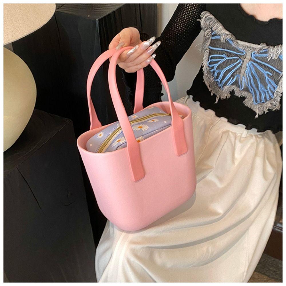 Fashion Shoulder Bucket Bag High Quality Beach Storage Bag New Eva Handbags pink-no small bag
Fashion Shoulder Bucket Bag High Quality Beach Storage Bag New Eva Handbags pink-no small bag