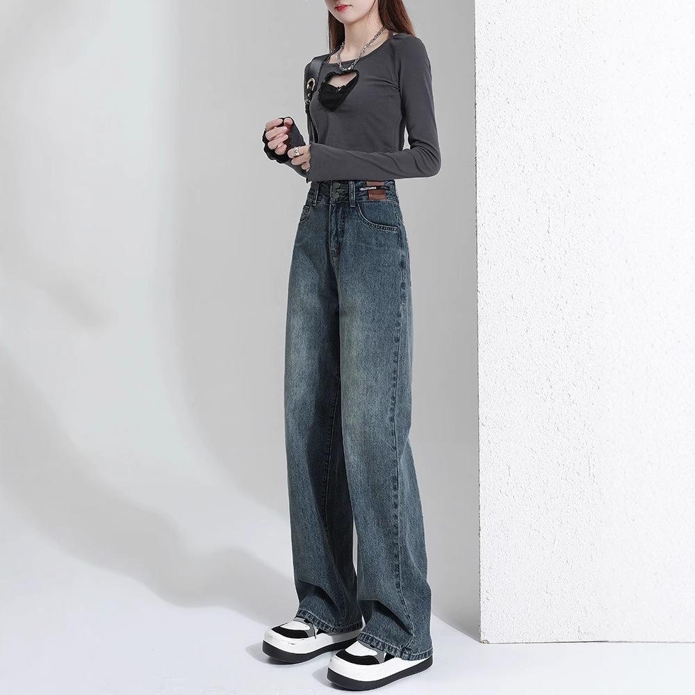 Women s High-Waisted Wide-Leg Retro Jeans - Summer 2025 Slimming, Floor-Length Style M 48-53kg
Women s High-Waisted Wide-Leg Retro Jeans - Summer 2025 Slimming, Floor-Length Style M 48-53kg