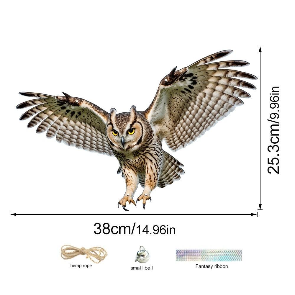Waterproof Bird Scarer Pest Control Simulation Owl Bird Scare Pendant With Reflective With Bell Hanging Bird Repellent Garden
Waterproof Bird Scarer Pest Control Simulation Owl Bird Scare Pendant With Reflective With Bell Hanging Bird Repellent Garden