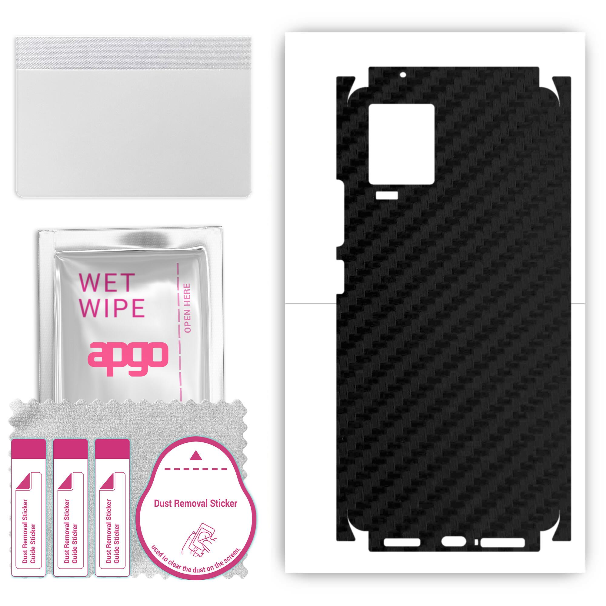 apgo Protective Skin Sticker for the back+sides compatible with Vivo IQOO 7, Full Wrap Film, Foil, Vinyl - Pattern Carbon Black
apgo Protective Skin Sticker for the back+sides compatible with Vivo IQOO 7, Full Wrap Film, Foil, Vinyl - Pattern Carbon Black