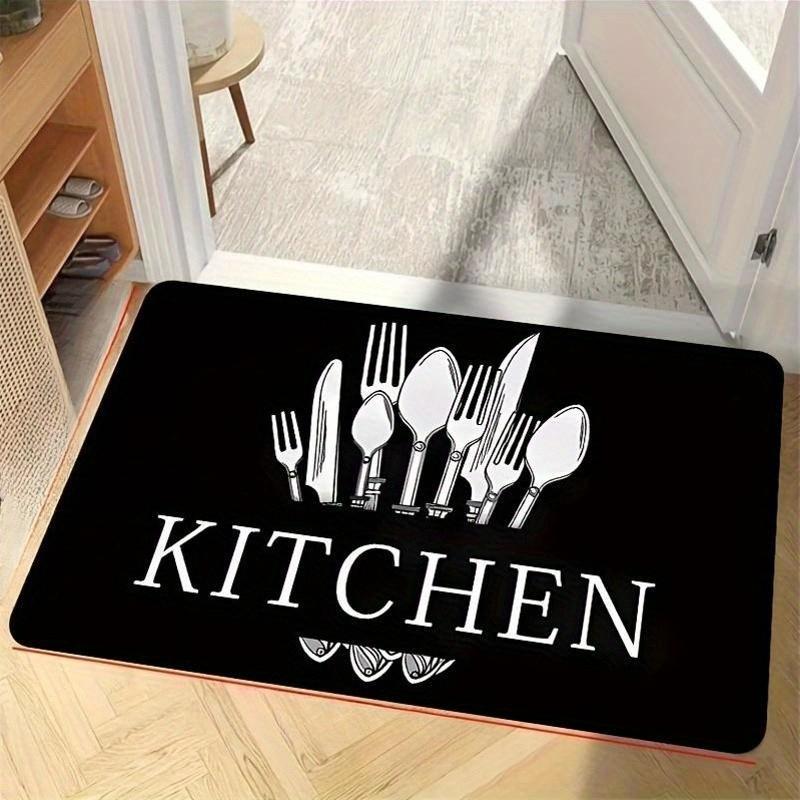 Kitchen Tools Door Mat-Colorful Cutlery and Text Design on Black Background, Non-slip, for Entrance or Home Decoration 40x60cm
Kitchen Tools Door Mat-Colorful Cutlery and Text Design on Black Background, Non-slip, for Entrance or Home Decoration 40x60cm