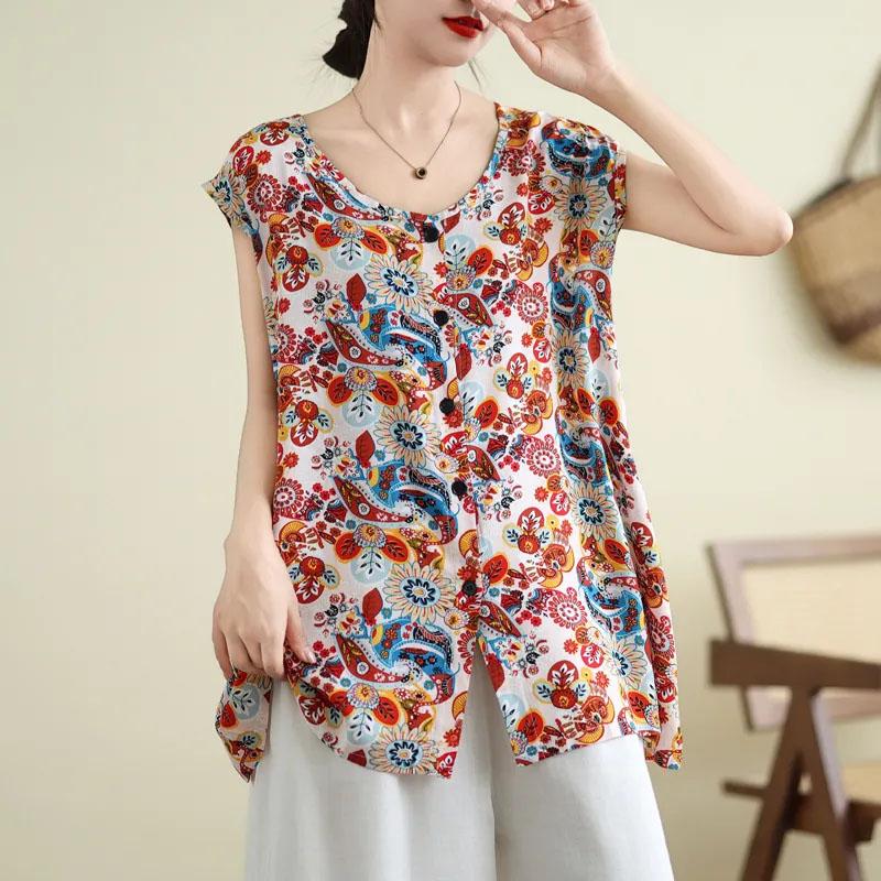 Vest Summer Camisole Cardigan Large Size Sleeveless Top Women Comfortable Soft Printed Vest Canvas Undershirts XXXL
Vest Summer Camisole Cardigan Large Size Sleeveless Top Women Comfortable Soft Printed Vest Canvas Undershirts XXXL