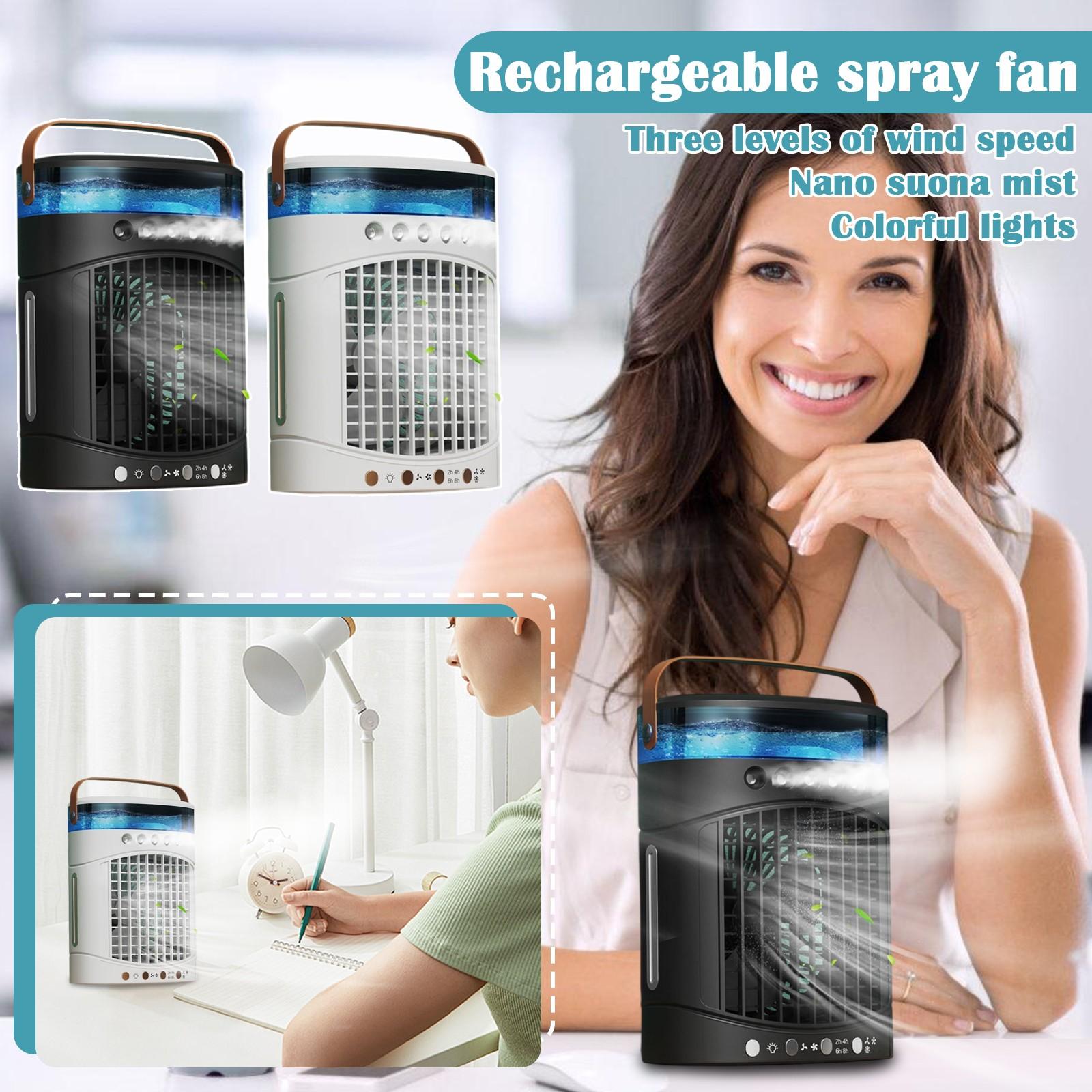 Double Spray Humidifier Rechargeable Spray Fan Small Electric Fan Desktop Cooler One Size білий
Double Spray Humidifier Rechargeable Spray Fan Small Electric Fan Desktop Cooler One Size білий