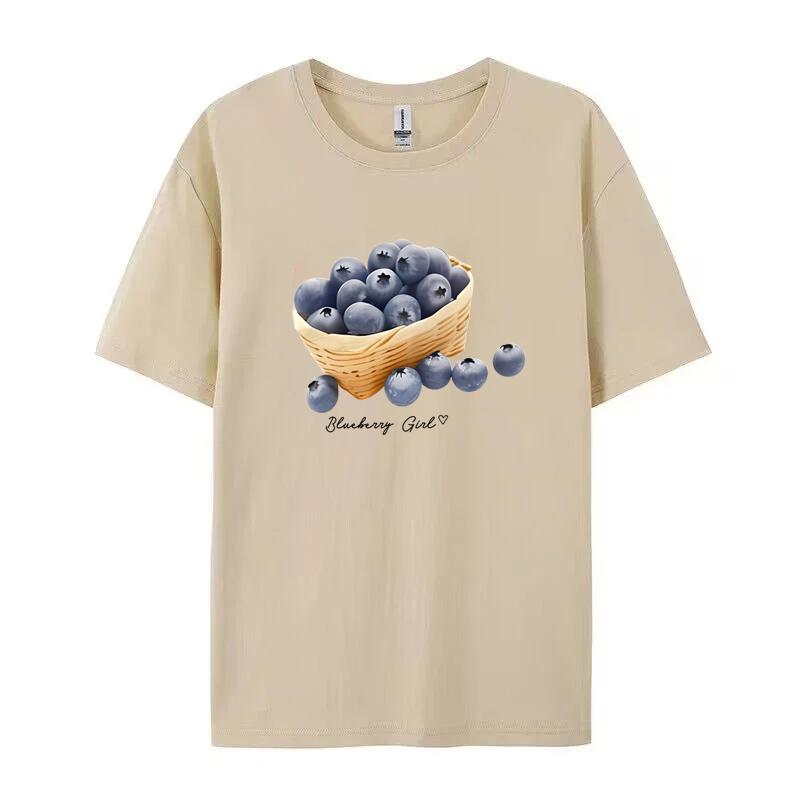 2026 Summer New Blueberry Graphic Tops Short Sleeve Women Tshirt Round Neck Cotton TShirt Casual Fashion Tees Female Clothing S
2026 Summer New Blueberry Graphic Tops Short Sleeve Women Tshirt Round Neck Cotton TShirt Casual Fashion Tees Female Clothing S