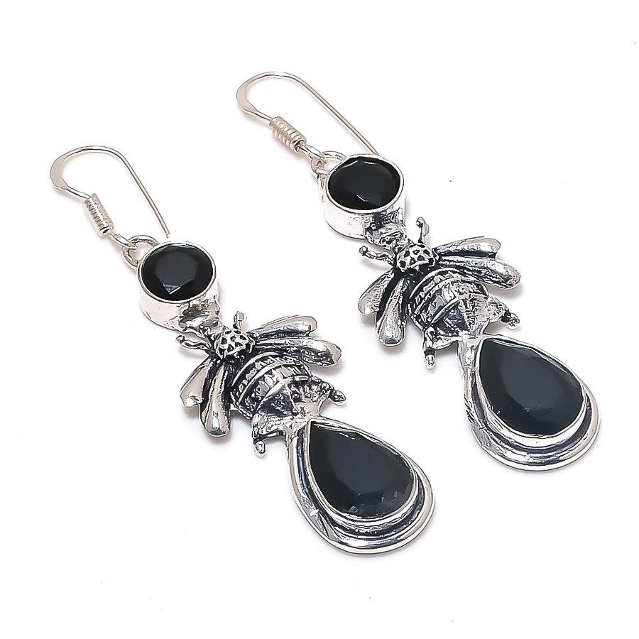 Natural Black Spinel Gemstone Handmade 925 Sterling Silver Earring 2.56 c4w45
Natural Black Spinel Gemstone Handmade 925 Sterling Silver Earring 2.56 c4w45