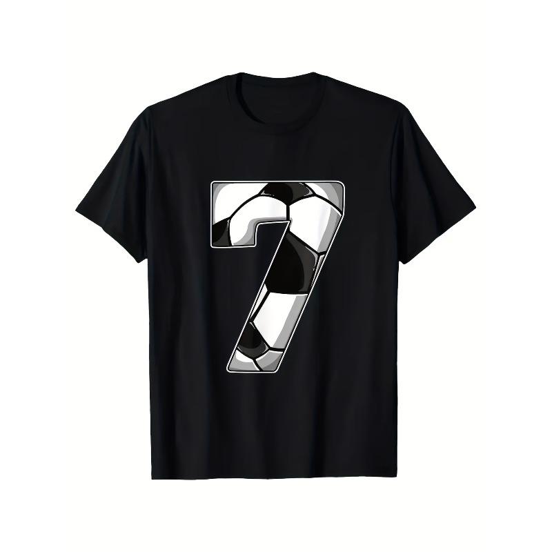 European Size Sporty Soccer Number 7 T Shirt for Soccer Fans and Players Slim Fit or Loose Comfort Round Neck Short Sleeve Pure Cotton Wear S чёрный
European Size Sporty Soccer Number 7 T Shirt for Soccer Fans and Players Slim Fit or Loose Comfort Round Neck Short Sleeve Pure Cotton Wear S чёрный