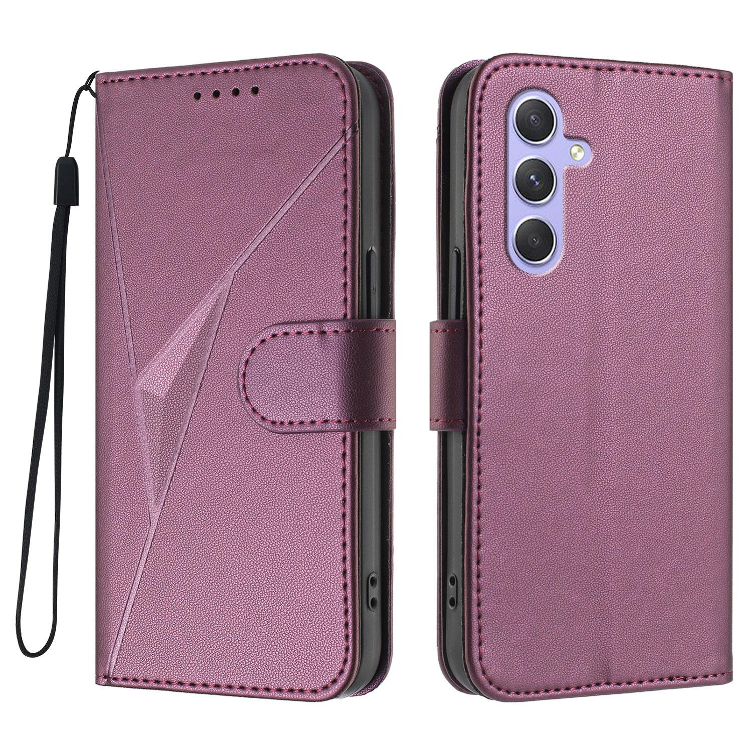 For Samsung Galaxy A55 5G Case Triangle Imprint Leather Phone Cover with Lanyard Dark Purple
For Samsung Galaxy A55 5G Case Triangle Imprint Leather Phone Cover with Lanyard Dark Purple