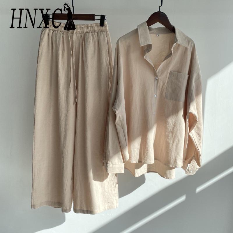 HNXC Women s 2-piece Vintage Plus-size Cotton and Linen Shirt Set High-waisted Loose Trousers XXXXXL
HNXC Women s 2-piece Vintage Plus-size Cotton and Linen Shirt Set High-waisted Loose Trousers XXXXXL