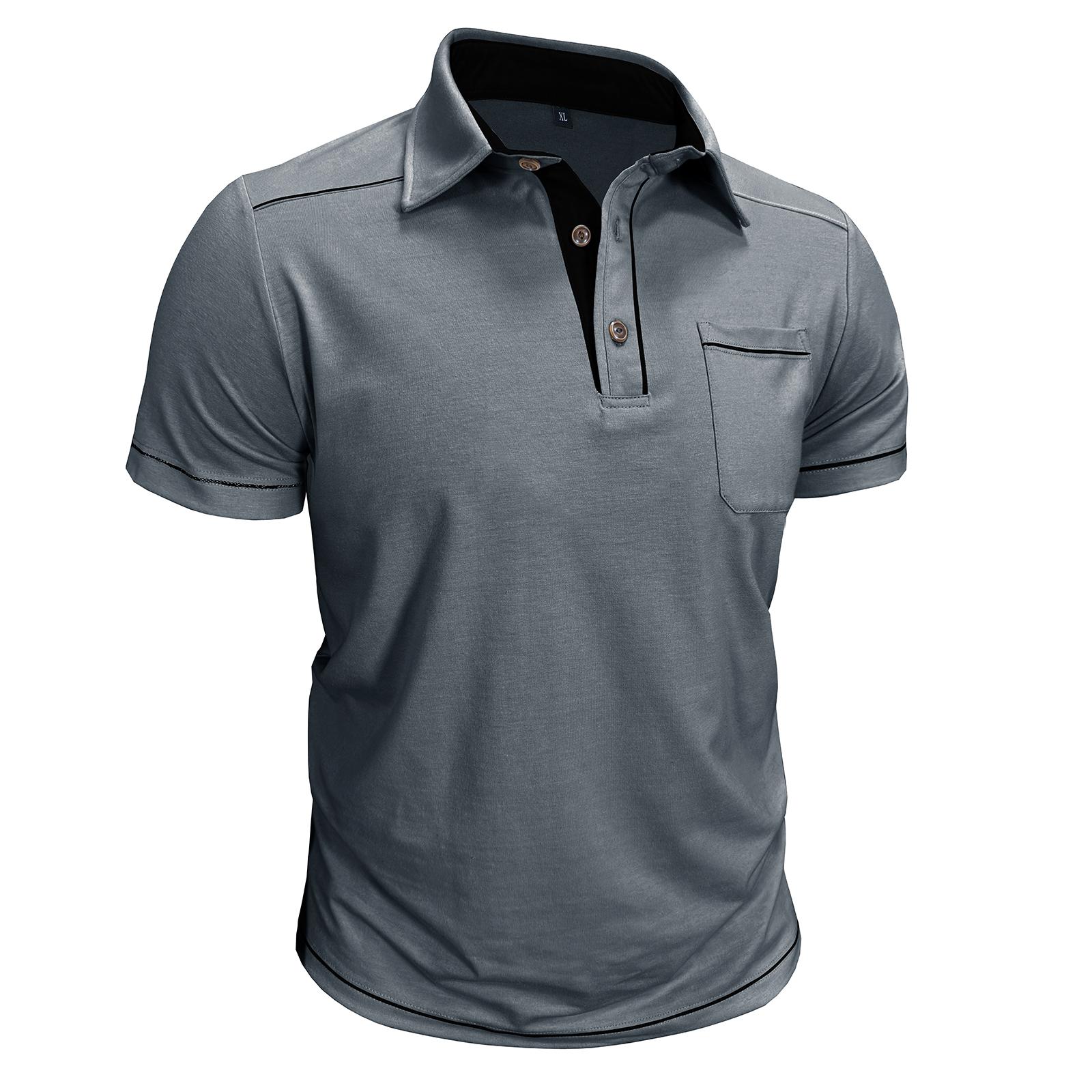 Мужская летняя рубашка с контрастом Business Casual с воротником, карманом, коротким рукавом, футболка S
Мужская летняя рубашка с контрастом Business Casual с воротником, карманом, коротким рукавом, футболка S