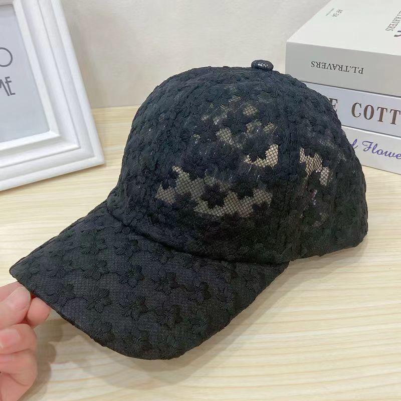 Летняя женская кружевная кепка с козырьком, вышитыми цветами, сетчатая дышащая бейсболка, шляпа для защиты от солнца и затенения one size
Летняя женская кружевная кепка с козырьком, вышитыми цветами, сетчатая дышащая бейсболка, шляпа для защиты от солнца и затенения one size