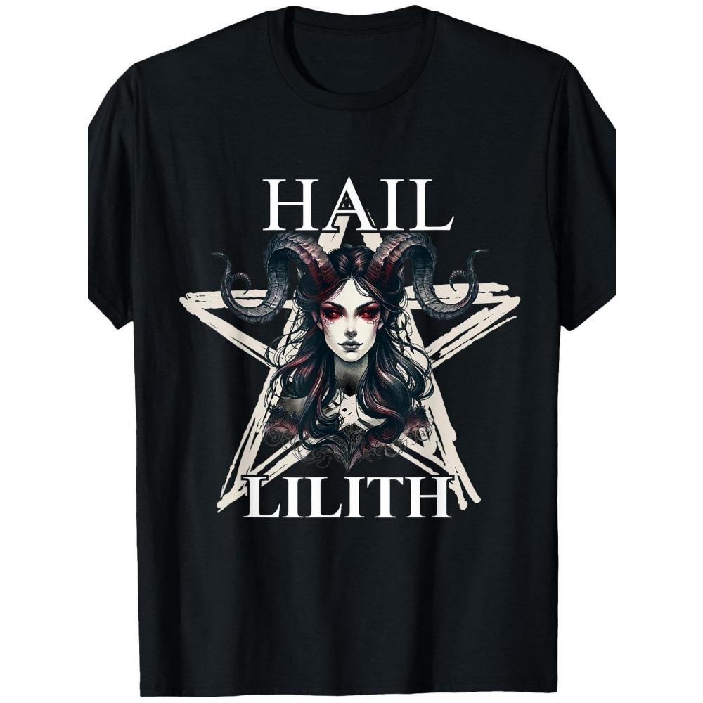 Hail Lilith Demon Mother Graphic T-Shirt Casual Crew Neck T-Shirt with Pentagram and Snake Print 3XL
Hail Lilith Demon Mother Graphic T-Shirt Casual Crew Neck T-Shirt with Pentagram and Snake Print 3XL