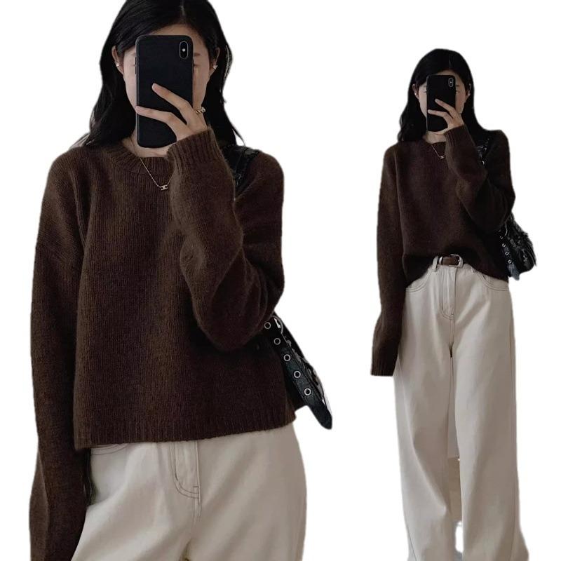 Winter Women s Green Crew Neck Sweater Casual Loose Knit Top OneSize коричневий
Winter Women s Green Crew Neck Sweater Casual Loose Knit Top OneSize коричневий